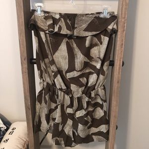 Forever 21 green leaf romper